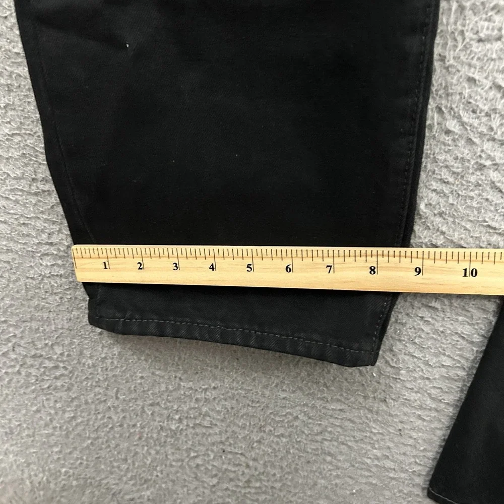 Levis Jeans Mens 36x32 Black Denim 501 Straight Leg Button Fly Dark‎ Wash Work